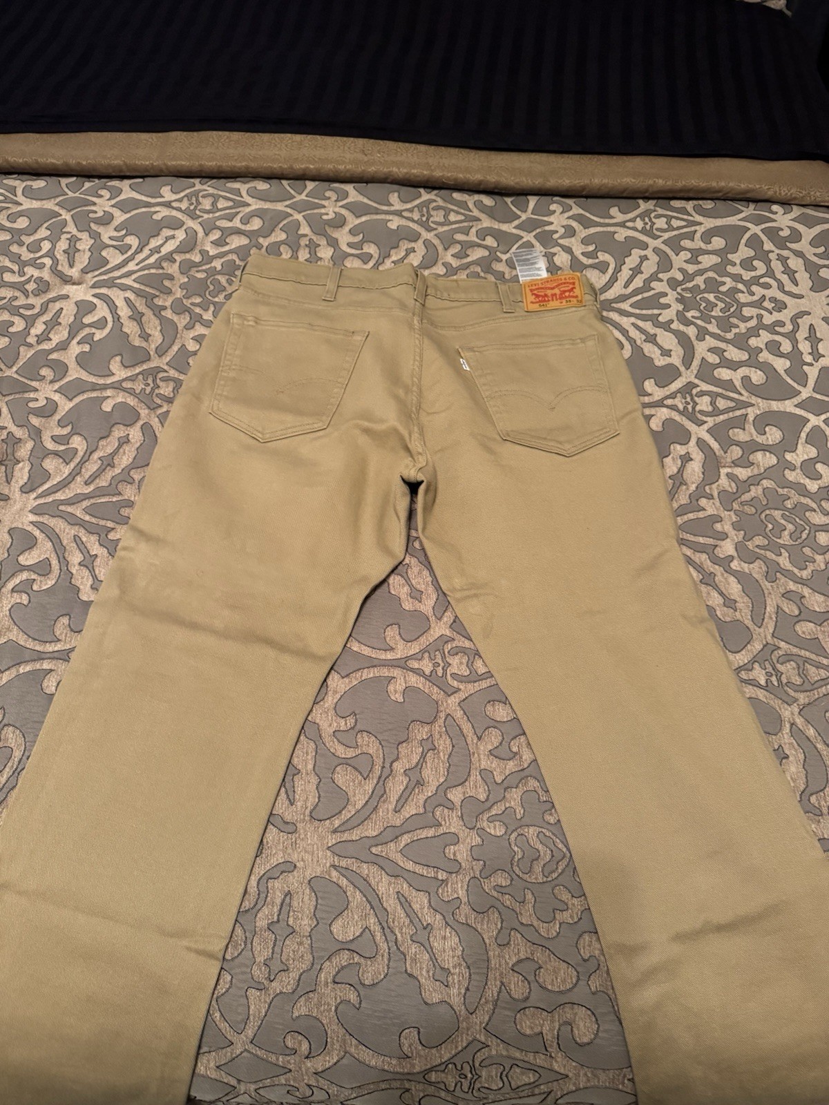 Levi’s 541 Athletic Fit Tapered Beige Cotton Denim Jeans Light Wash Mid Rise