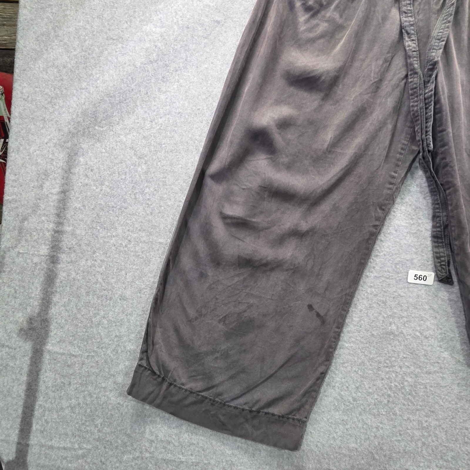 Wishlist Apparel Gray Paperbag Waist Wide Leg Pants Medium Charcoal High Rise