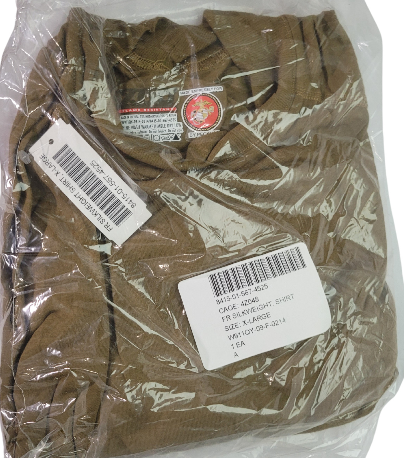 USMC FROG Military Flame Resistant silkweight Layer Shirt XL – NEW in bag w/ tag