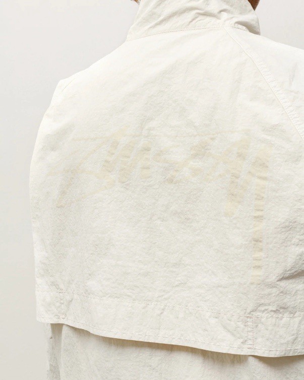 Stussy Warm Up Jacket Large Bone