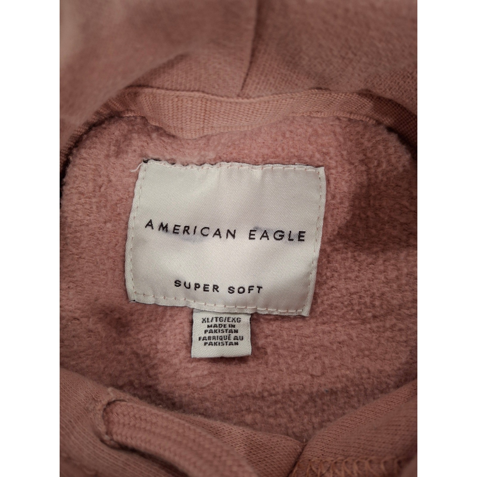 American Eagle Super Soft Hoodie Dusty Rose Pink Eagle Graphic Pullover XL