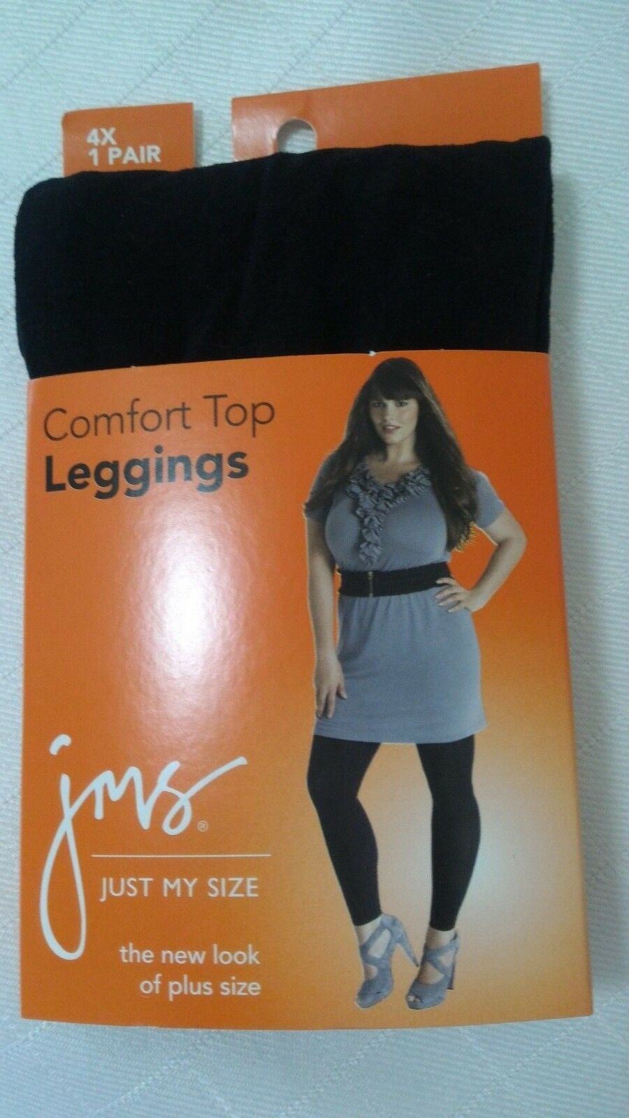Just My Size Legging Footless size 4X BLACK 89003 Comfort Top nylon span
