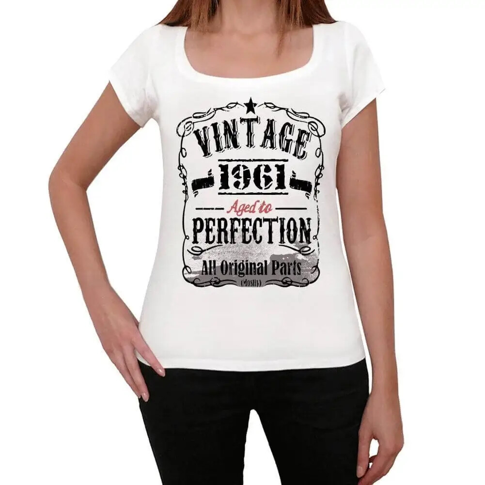 Women’s Graphic T-Shirt All Original Parts Aged to Perfection 1961 63rd Birthday