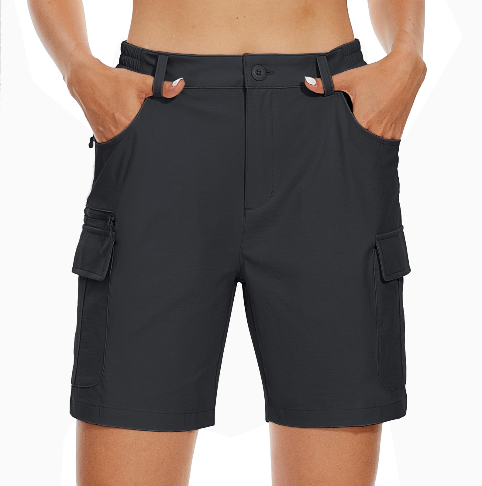 Womens 7″ Hiking Shorts 6 Pocket Lightweight Golf Quick Dry Outdoor Casual Short