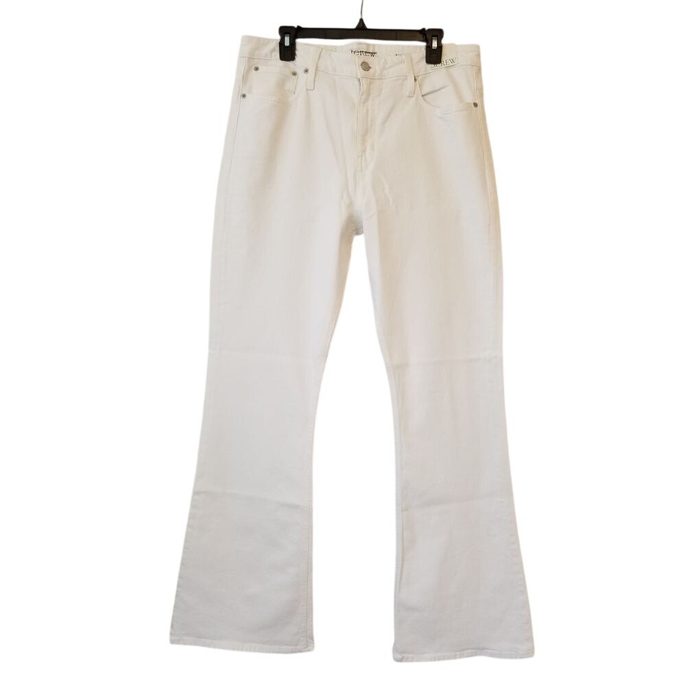 J. Crew Skinny Flare Jeans White Wash Size 31 NWT $158 BO801