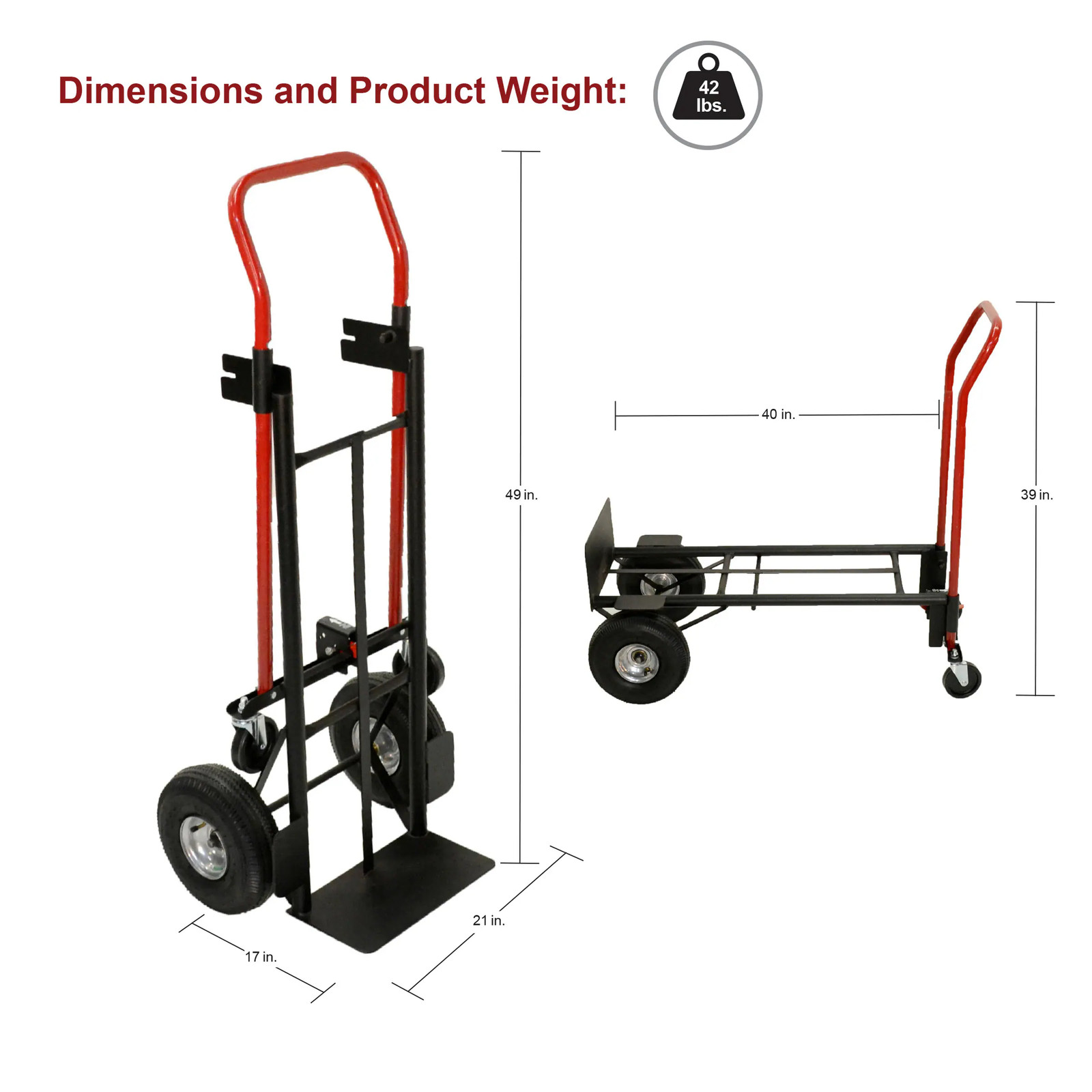 Milwaukee 800-lb Capacity 4 -Wheel Multiple colors/finishes Steel Convert|123619