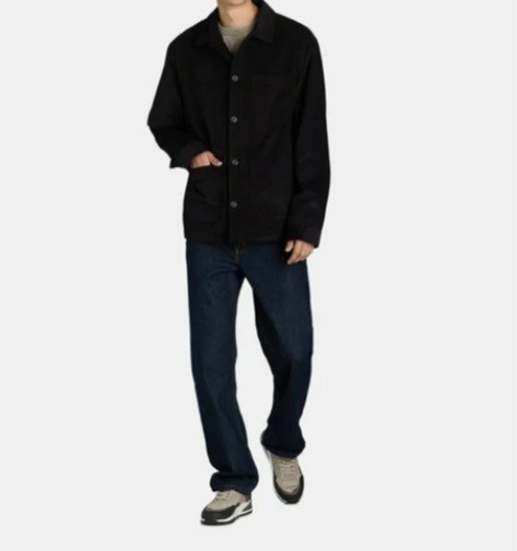 George Men’s 2XL 50-52 Corduroy Barn Button Up Jacket Black Soot (26B)