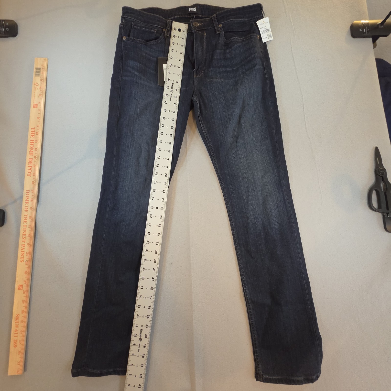 PAIGE Lennox The Skinny Slim Dark Blue Transcend Stretch Men’s 36×32 NWT