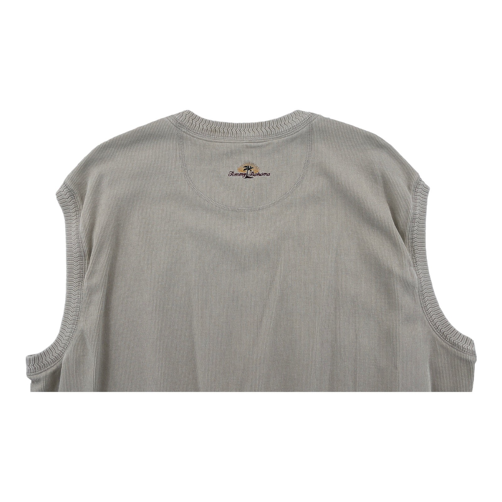 Tommy Bahama Men’s XL V-Neck Pullover Vest Khaki Beige Silk Blend