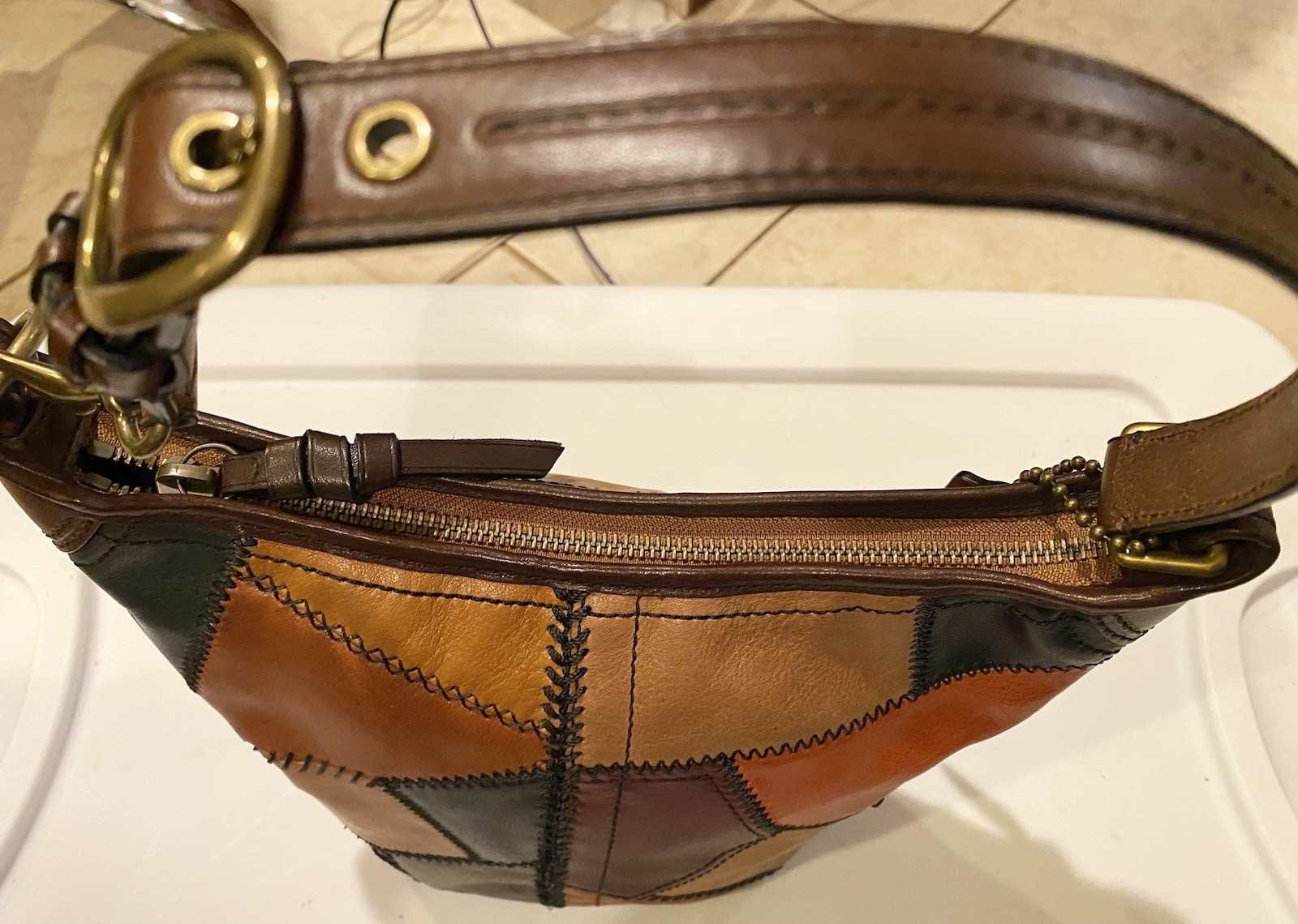 COACH Vintage Bleeker, Limited Edition Tattersall Patchwork Bucket Bag; Exc Cond