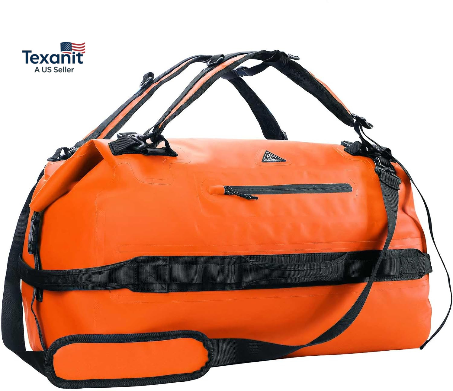 Large Waterproof Duffel Backpack Roll-Top Heavy Duty Dry Duffle Bag for Boating,