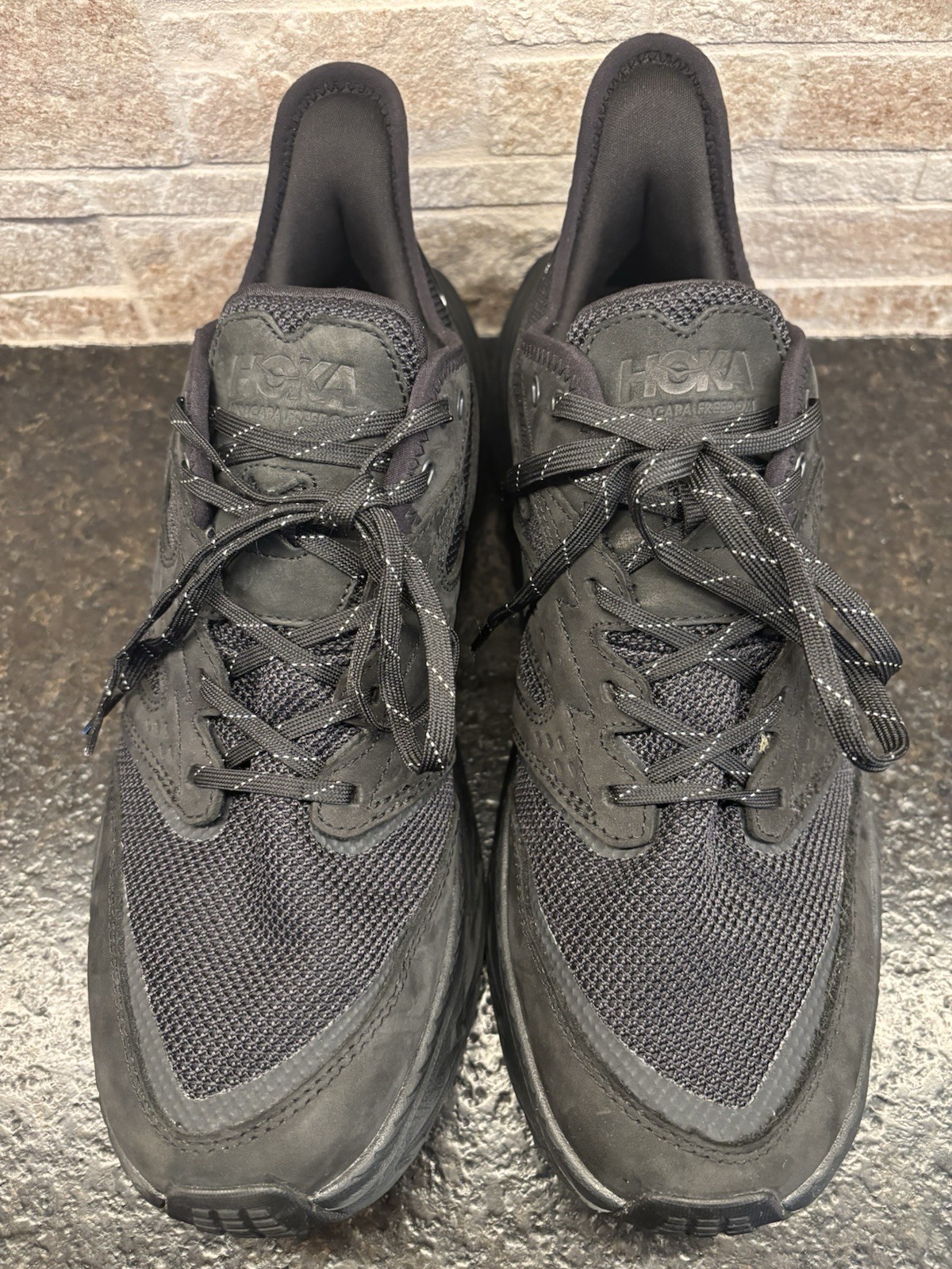 Hoka One One Anacapa 2 Freedom Trail Running Hiker Vibram Black Sz 12D – EUC!