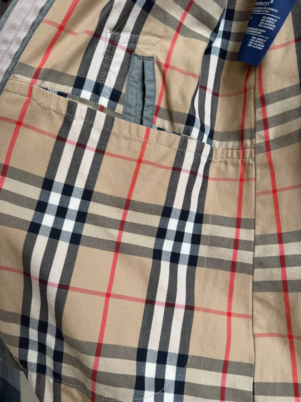 Vintage Burberrys Nova Check Lined Rain Coat Made England Large