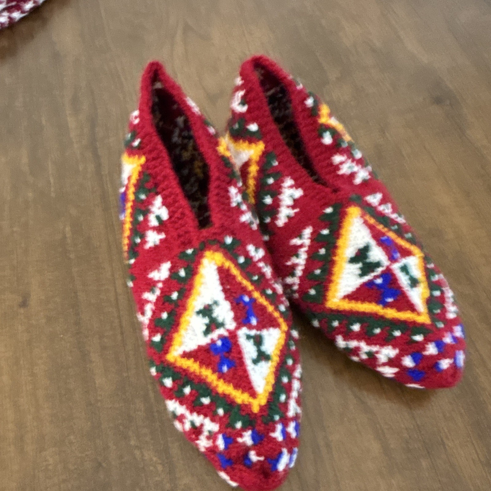 Handmade Knit Wool Patik Slippers Traditional Ethnic Turkish Socks Stretchable