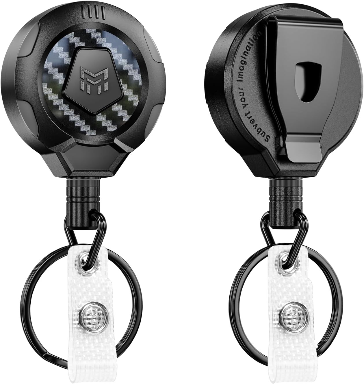 Upgraded Heavy Duty Retractable Keychain with Belt Clip, 10 OZ Retraction, 31.5″