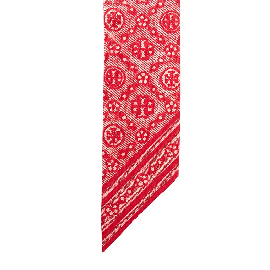 TORYBURCH T Monogram Floral Silk Scarf 183194 600 NEW ITEM