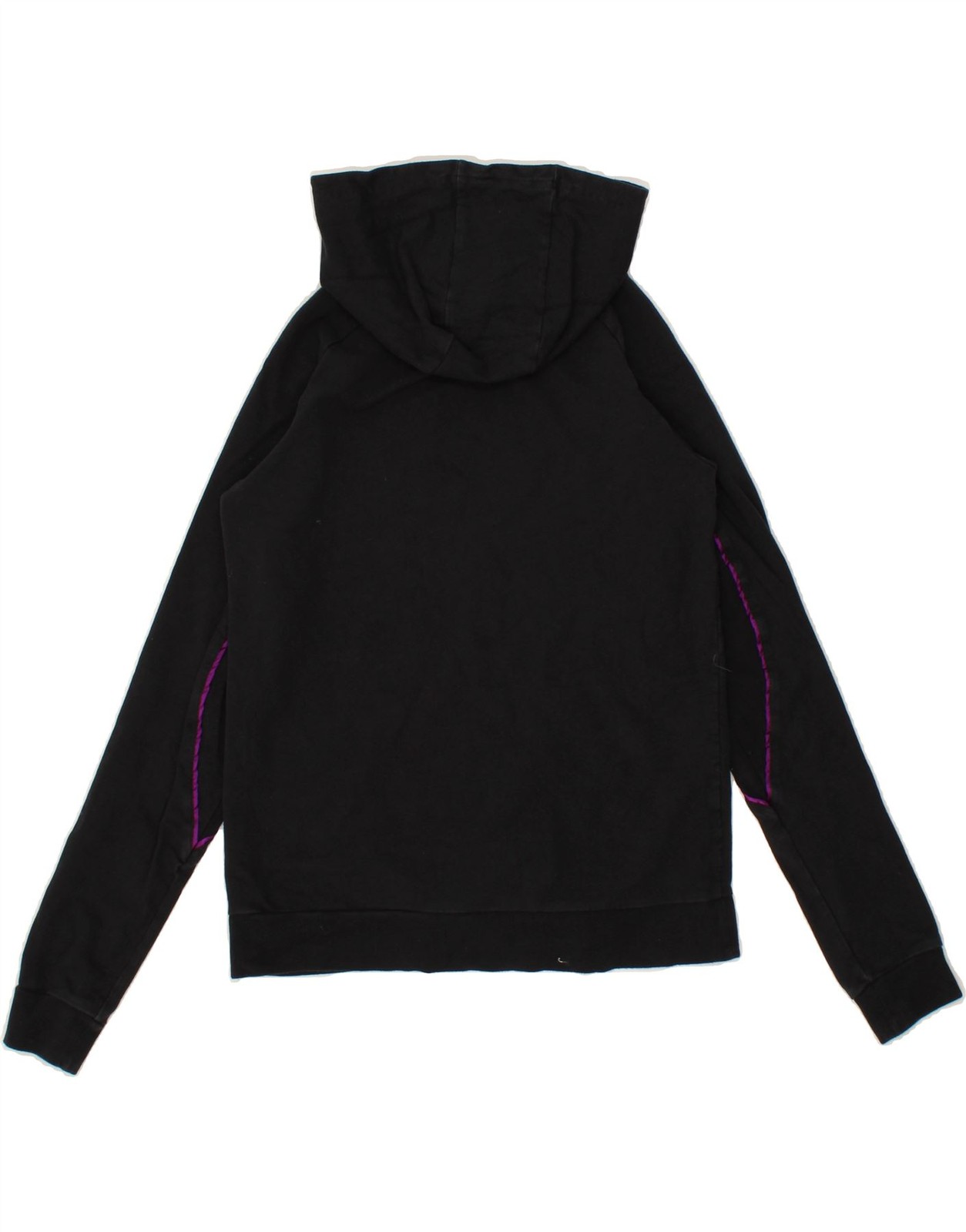EMPORIO ARMANI Womens Hoodie Jumper UK 12 Medium Black Cotton C002