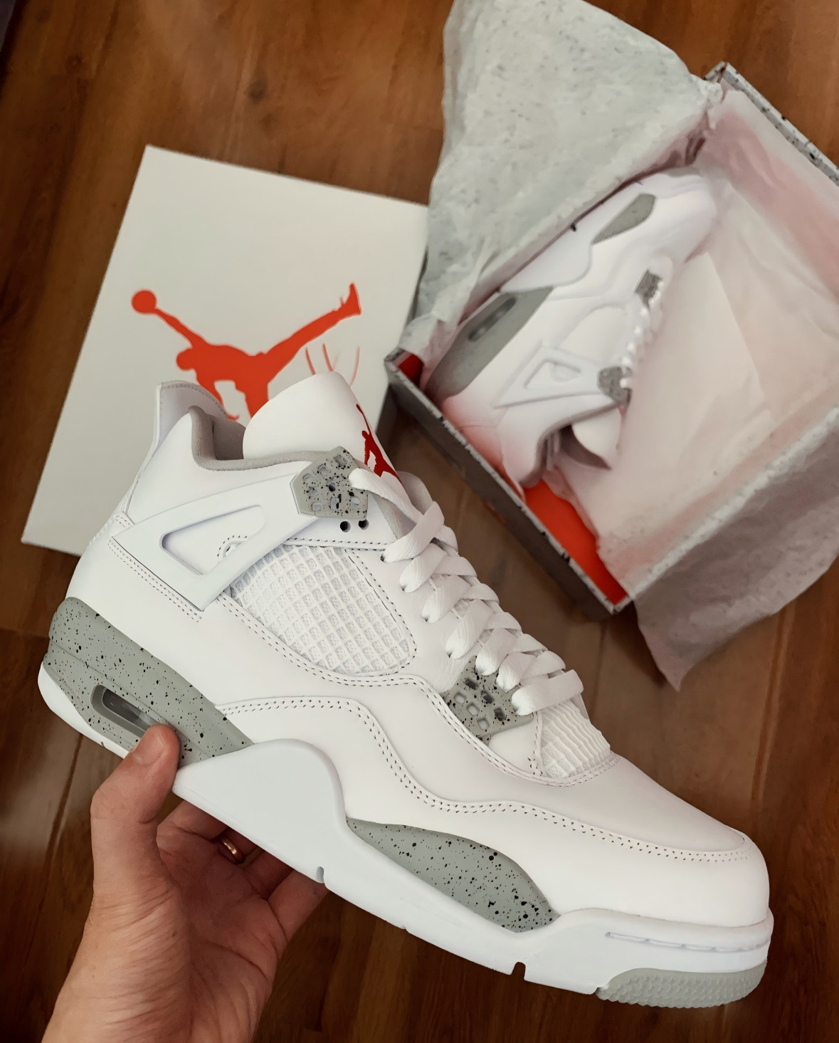 US Size 7-12 Jordan 4 Retro “White Oreo ” Men’s Basketball Shoes Mid Top