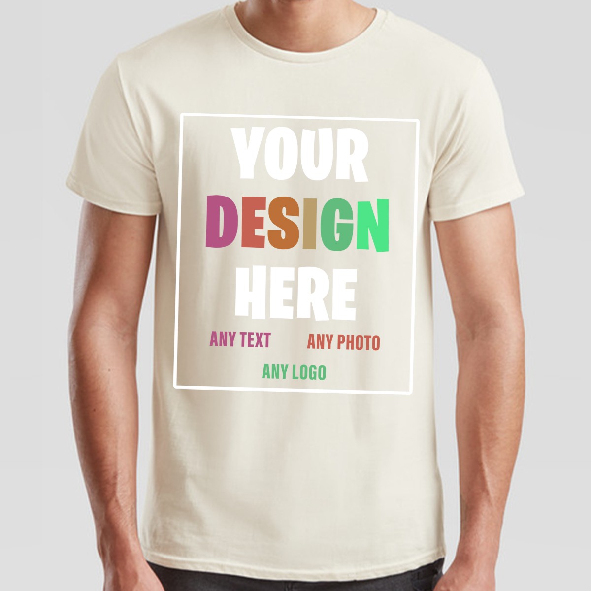 Custom Personalized T-Shirt – Your Design Here – Any Text Photo Logo Unisex Tee