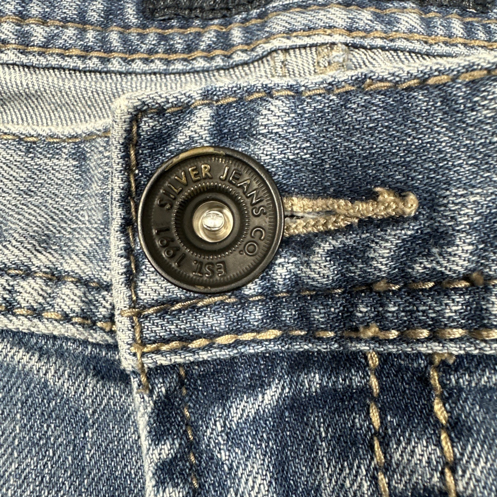 Silver Jeans Co. Grayson Heritage Straight Leg Denim Jeans 34×34(34×33) Fade