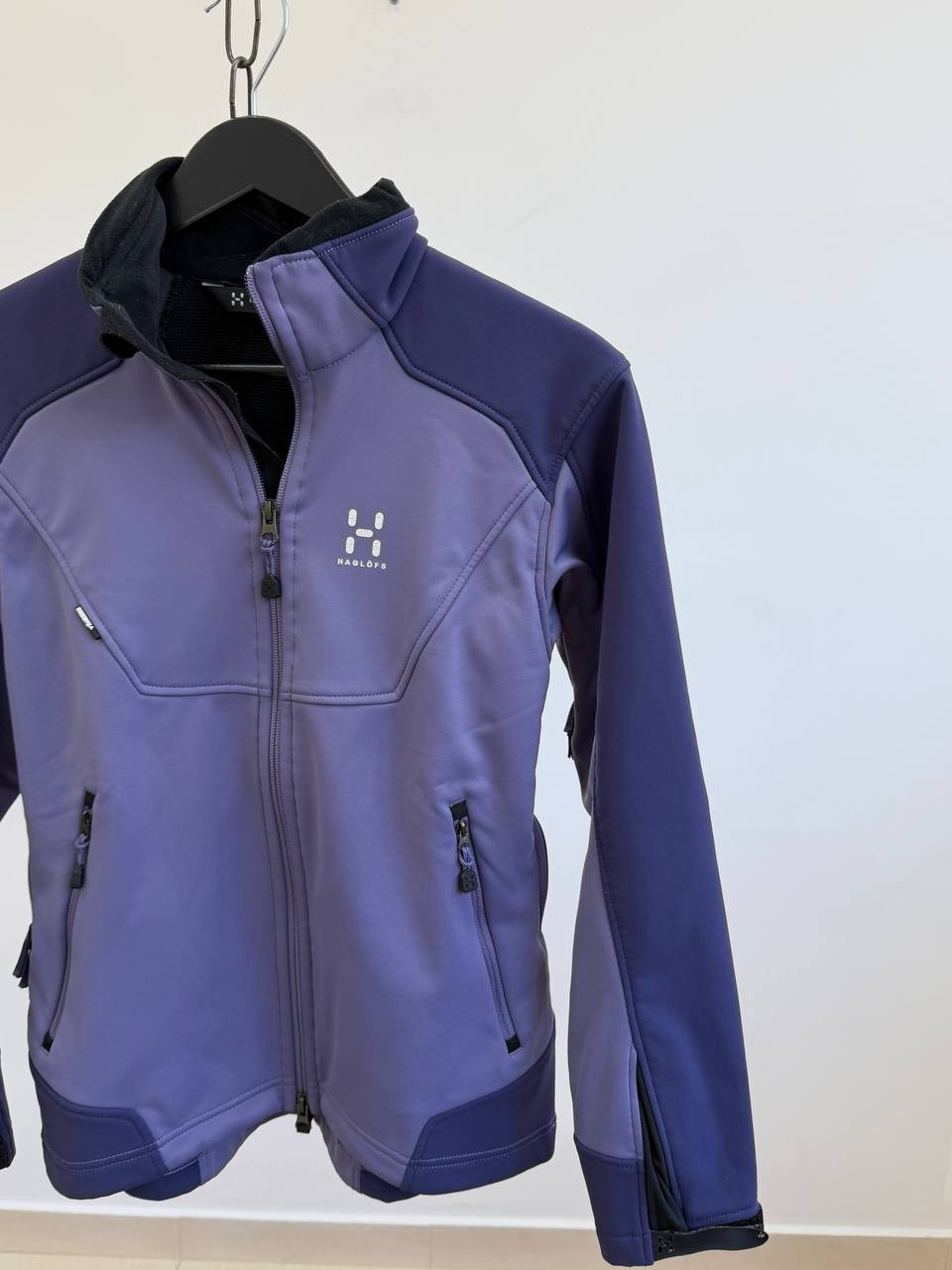 Haglöfs Women Softshell Fleece Jacket Size S Purple Outdoor Trekking Hiking