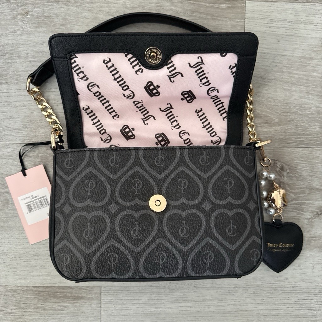 Juicy Couture The ‘Bubble Pop’ Black Liquorice Crossbody Bag NWT