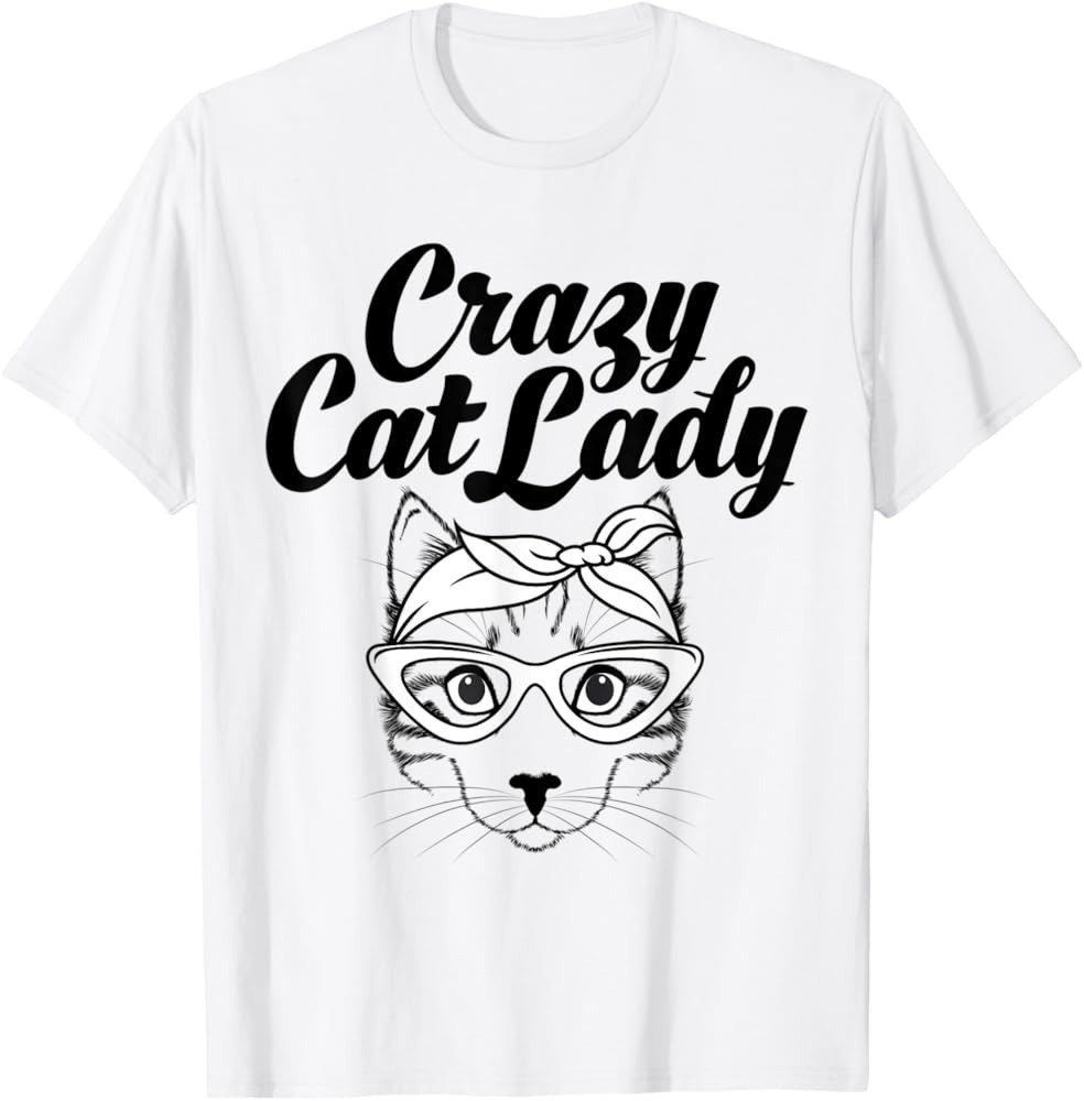 Hot Crazy Cat Lady White Short Sleeve S to 5XL Unisex Shirt