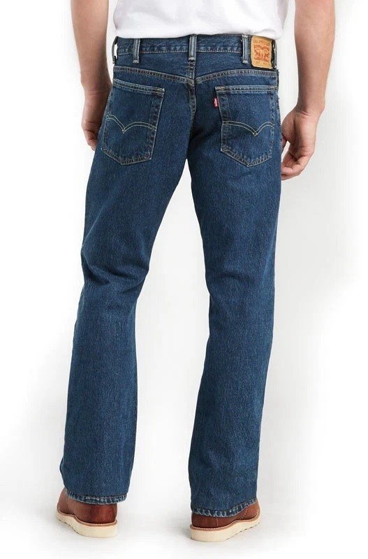 Levi’s Men’s 517-0196 Dark Stonewash Blue Slim Bootcut Jeans 36W x 30L