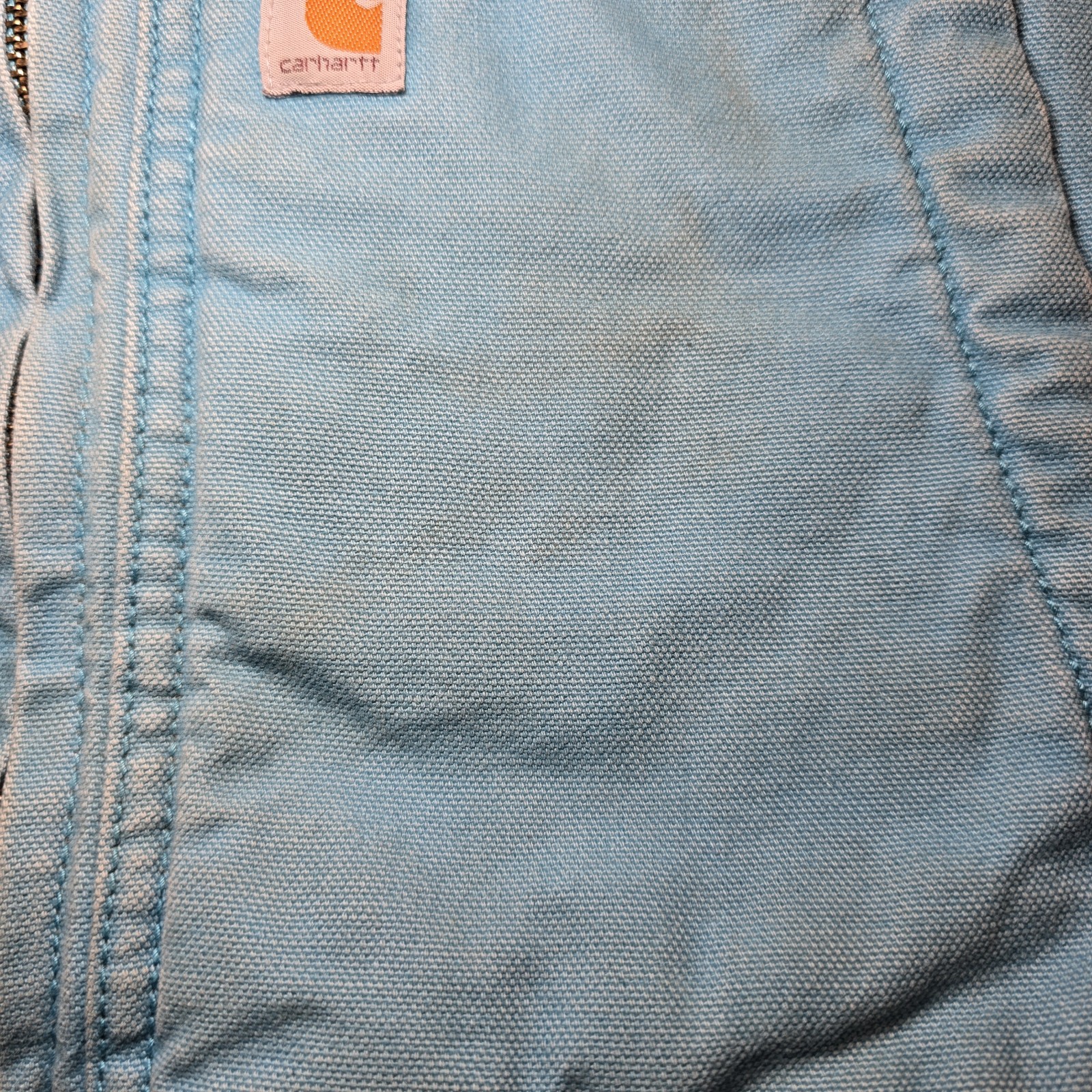 Carhartt Kids S 7/8 Sherpa Lined Sierra Jacket Blue Jul 2020 CP9564 Distressed
