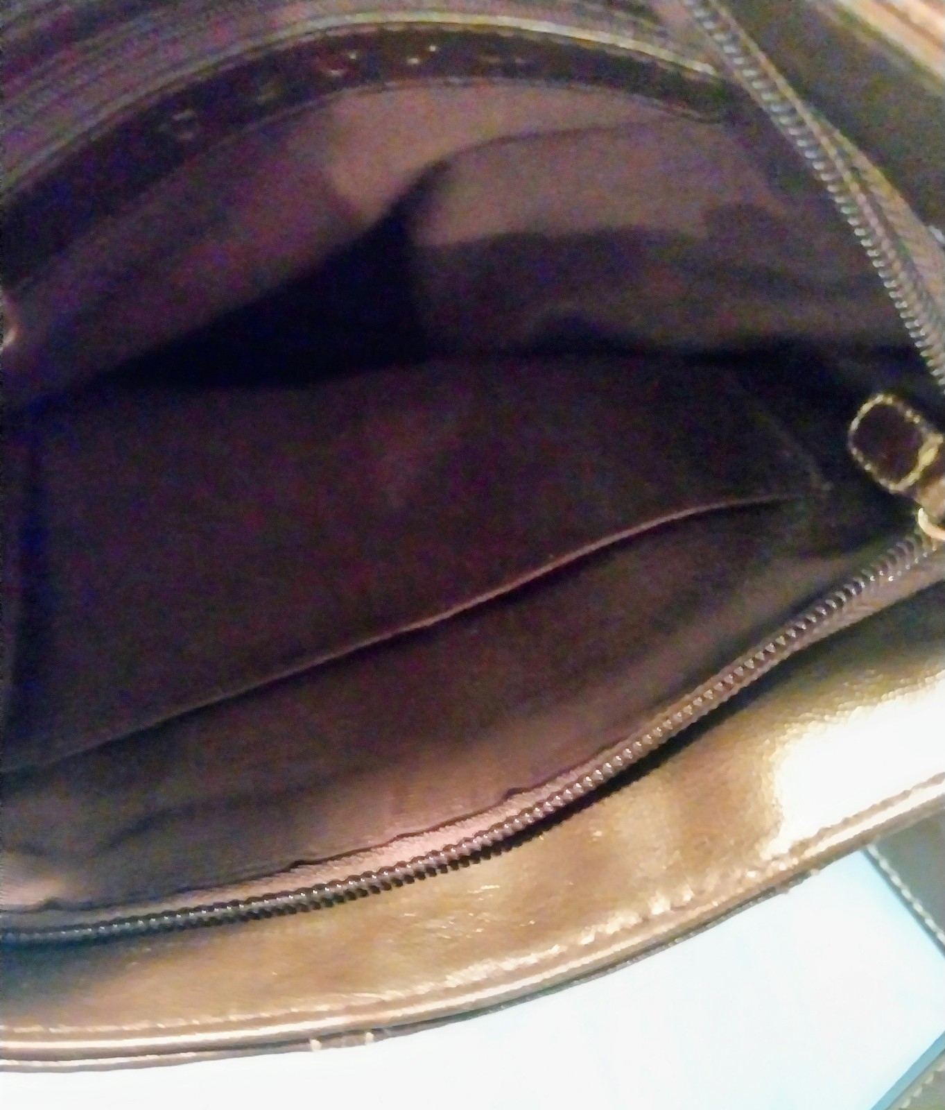 TERRA Caramel Brown Glazed GENUINE LEATHER Stud Detail Crossbody Shoulder Bag