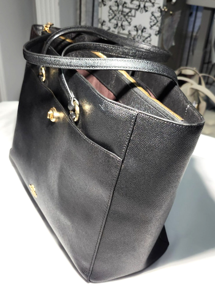 Coach Gallery Tote in Black Crossgrain Leather – Excellent Condition