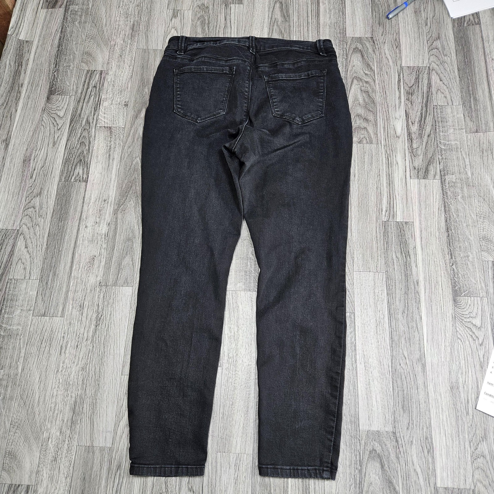 D.jeans Jeans Womens 14 Gray Charcoal Wash High Rise Skinny Stretch Denim Pants