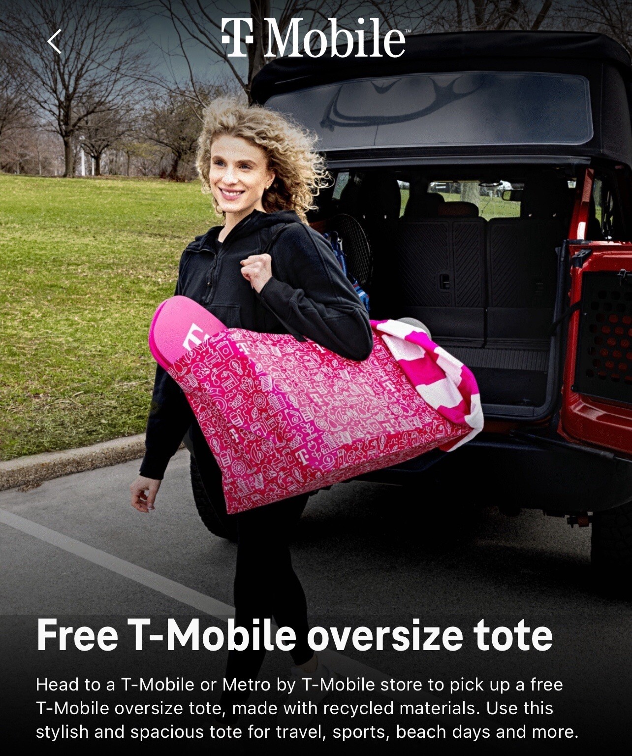 T-Mobile Tuesdays: Oversized Tote Bag, Tumblers, Sunglasses/Lenses, Baseball Hat
