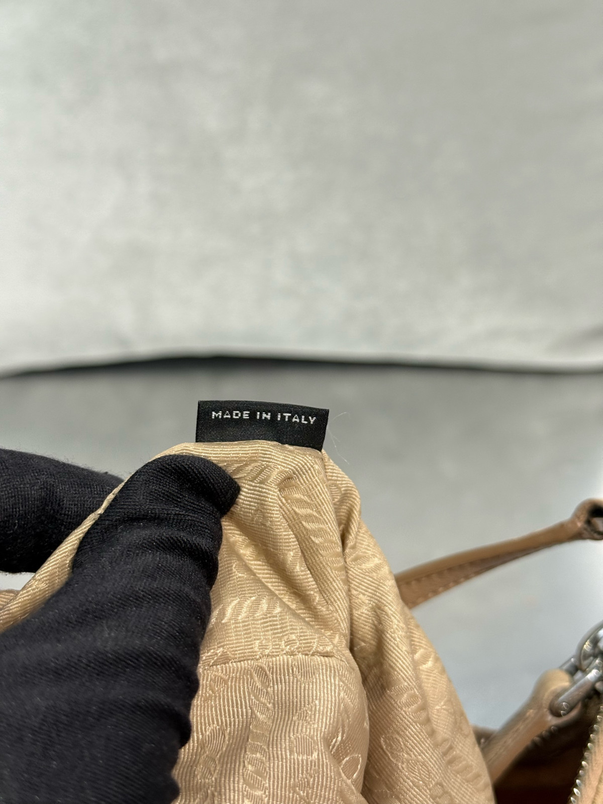 Authentic Prada Re-Edition 2005 Nylon Hobo Nylon with Leather Trim Hobo Beige