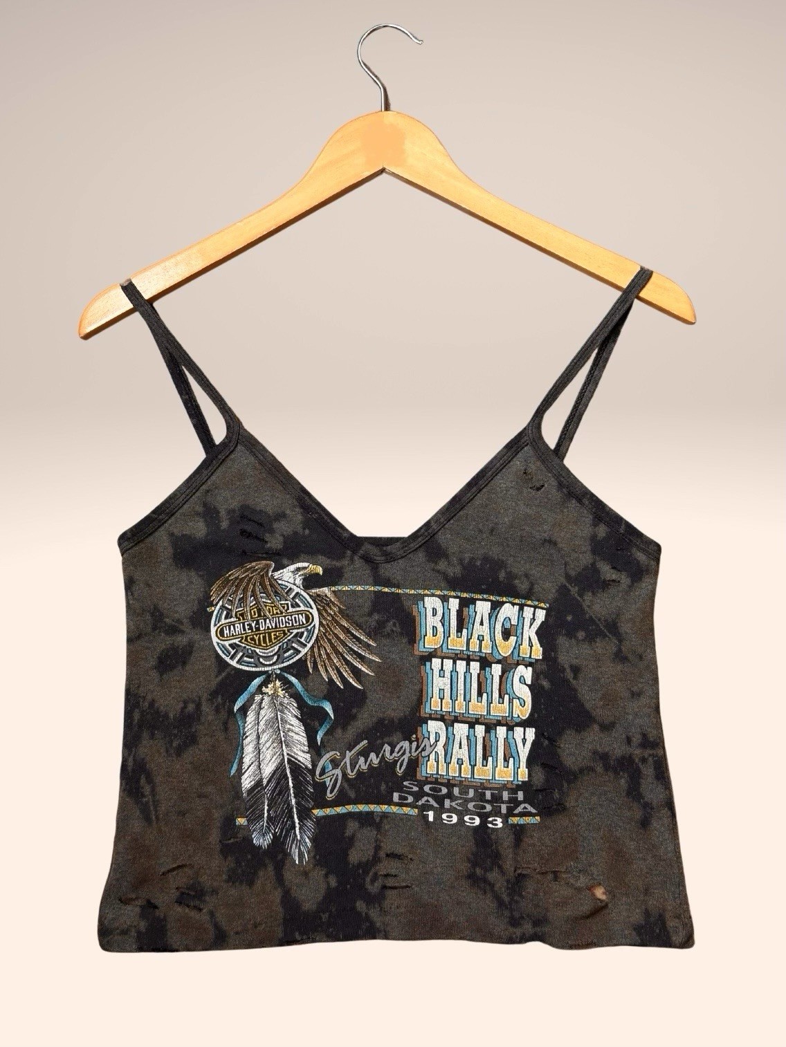 Harley Davidson Bleached Vest Size Medium vintage 90s distressed biker grunge
