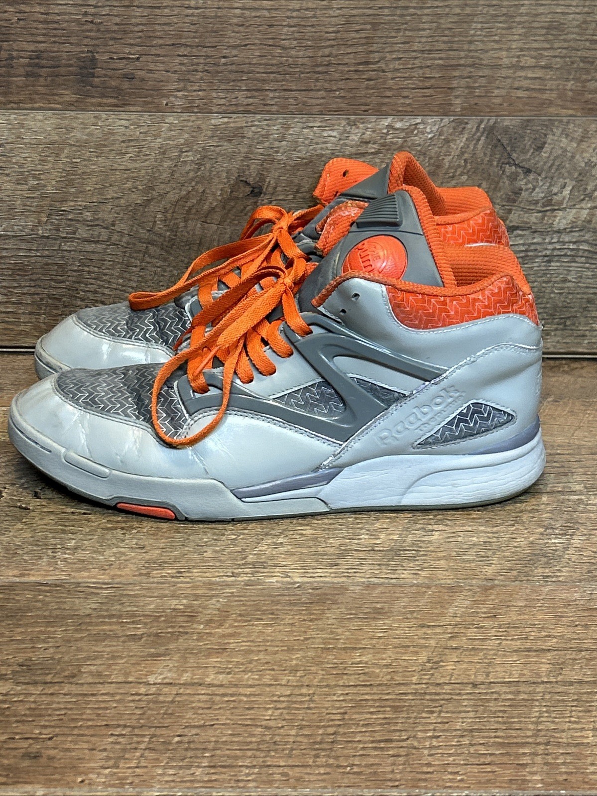 Reebok Pump Omni Lite Hexalite J12467-Gray/Orange-Size 10