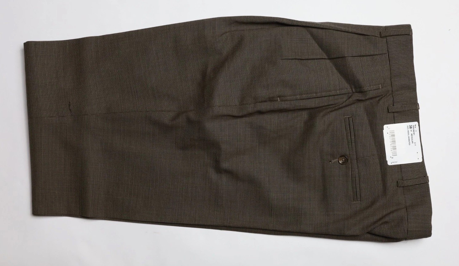 Hickey by Hickey Freeman Birdseye Wool Suit Size 38 R in Brown Black Plaid