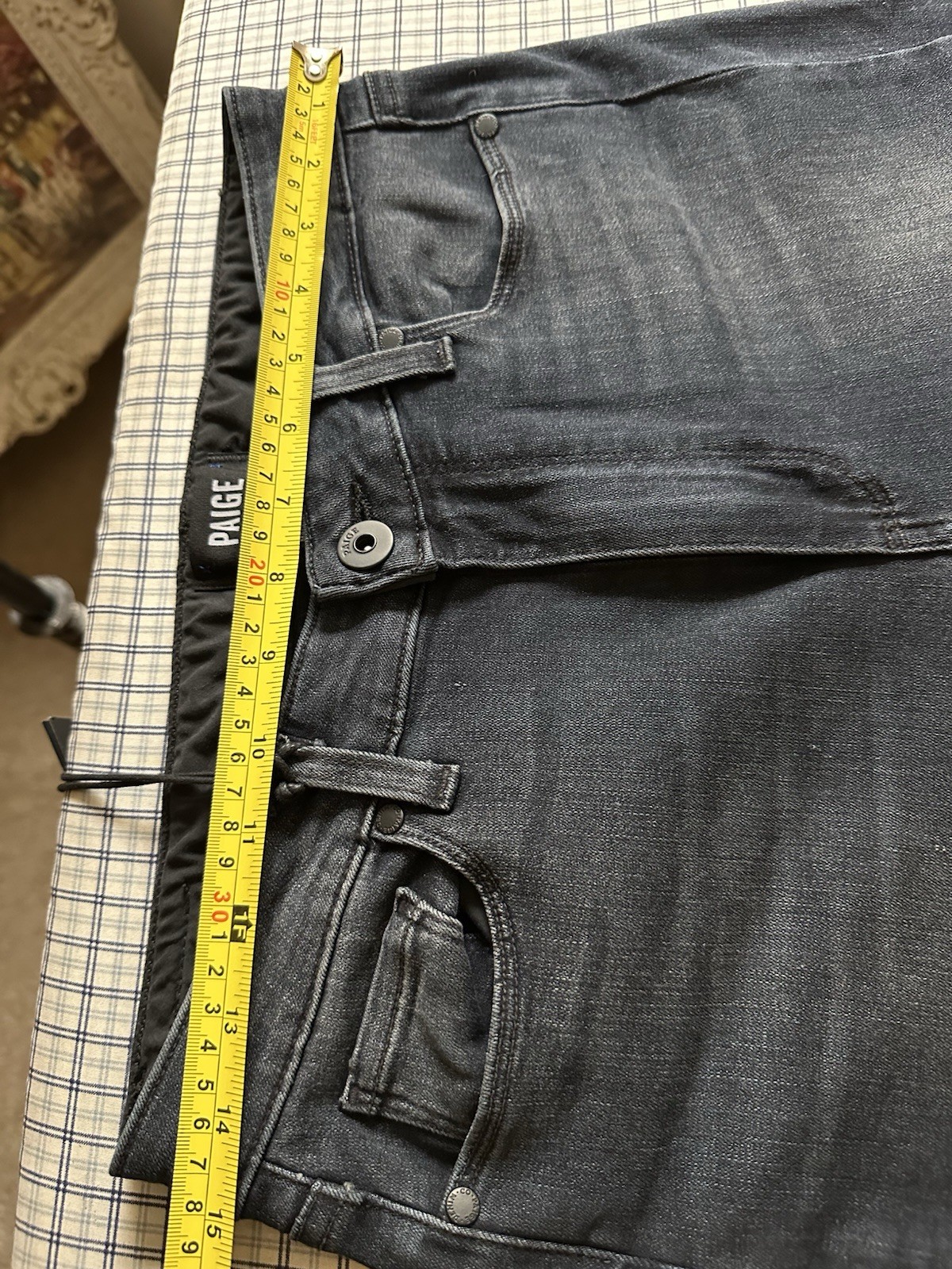 PAIGE women’s stretch high rise flare blue jeans denim cotton USA NWT size 30
