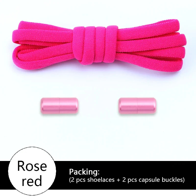 NEW Colorful Options Elastic laces Sneakers No tie Shoelace for Sports Round Sho