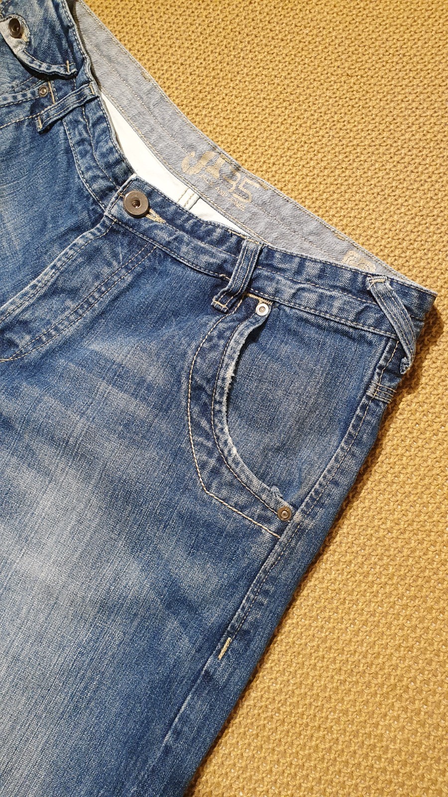 Jack & Jones Core Men’s Blue Wide Leg Jeans Sz W34 L30 Premium 100% Cotton Demin