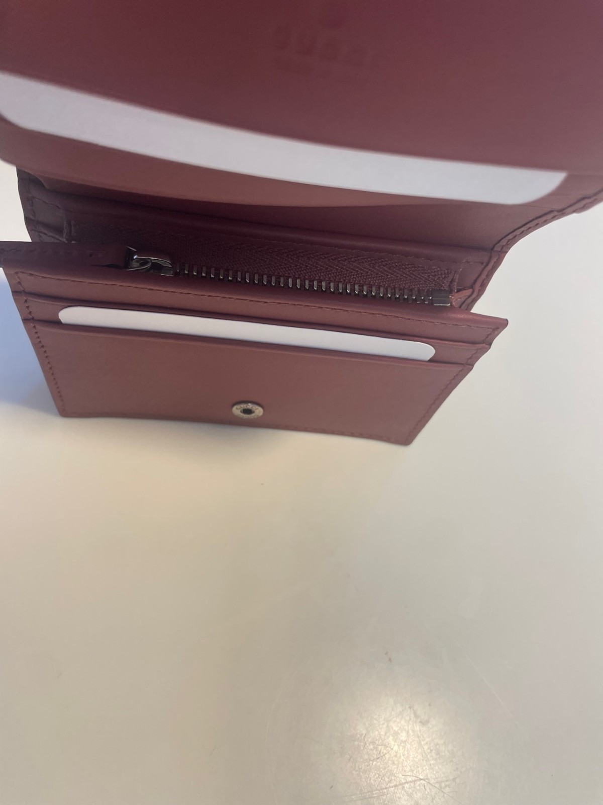 GUCCI BEIGE/PINK GG BLOOMS COATED CANVAS CARD CASE WALLET