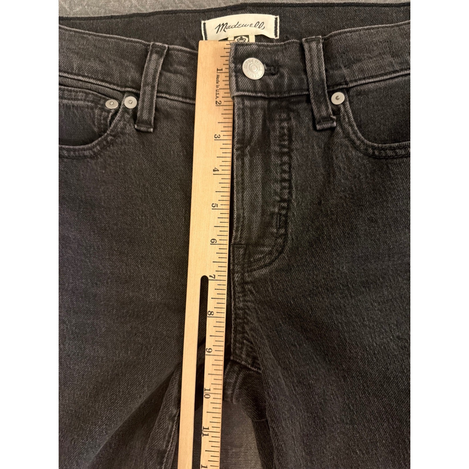 Madewell Jeans Womens 25P The Mid-Rise Perfect Vintage Black Straight Leg