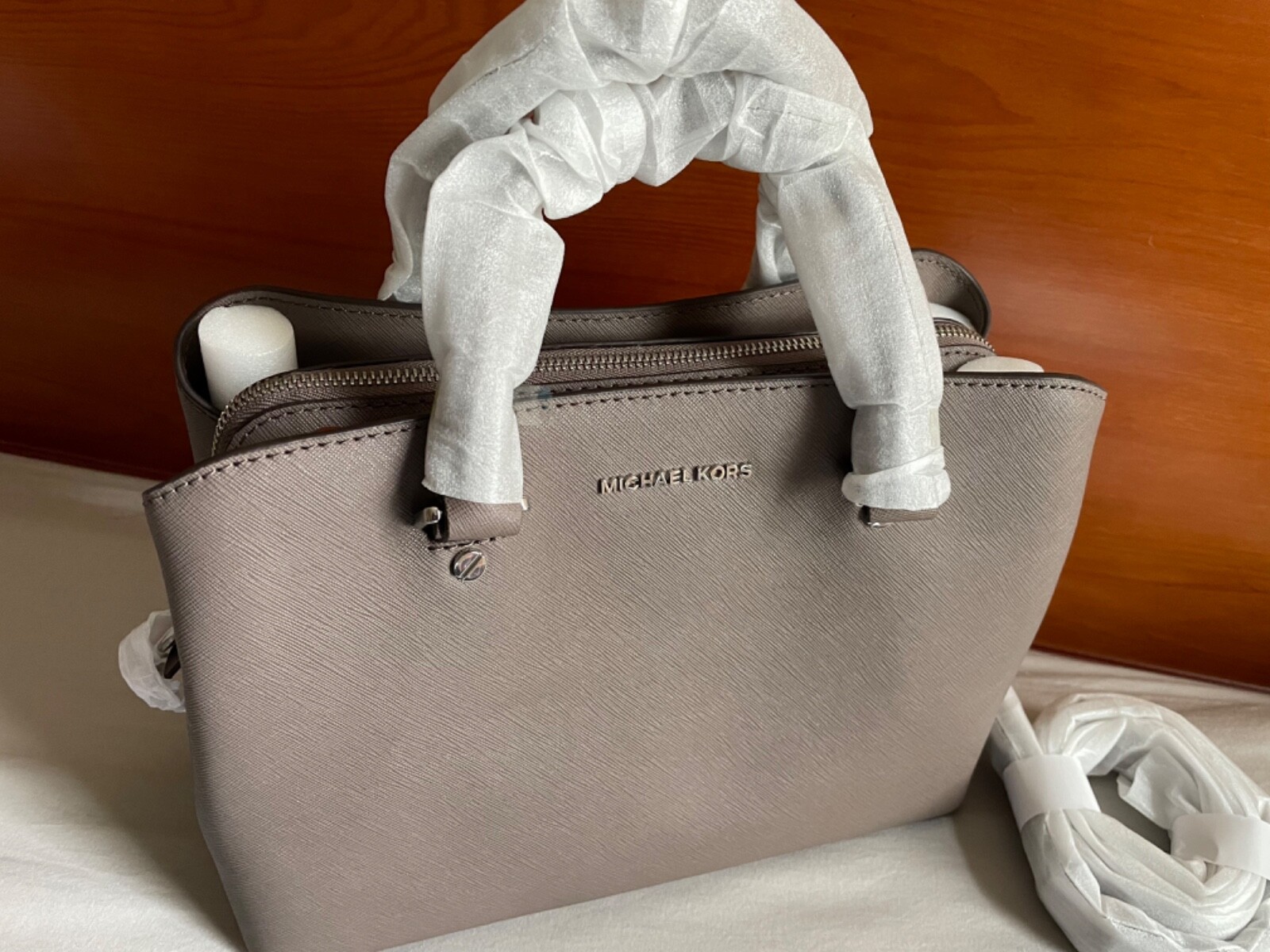 Michael Kors Savannah Medium Saffiano Leather Satchel NWT Cinder