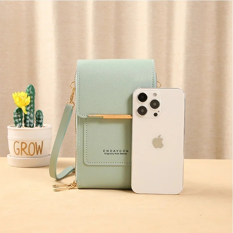 Women’s Crossbody Phone Bag Touch Screen Wallet PU Leather Shoulder Purse