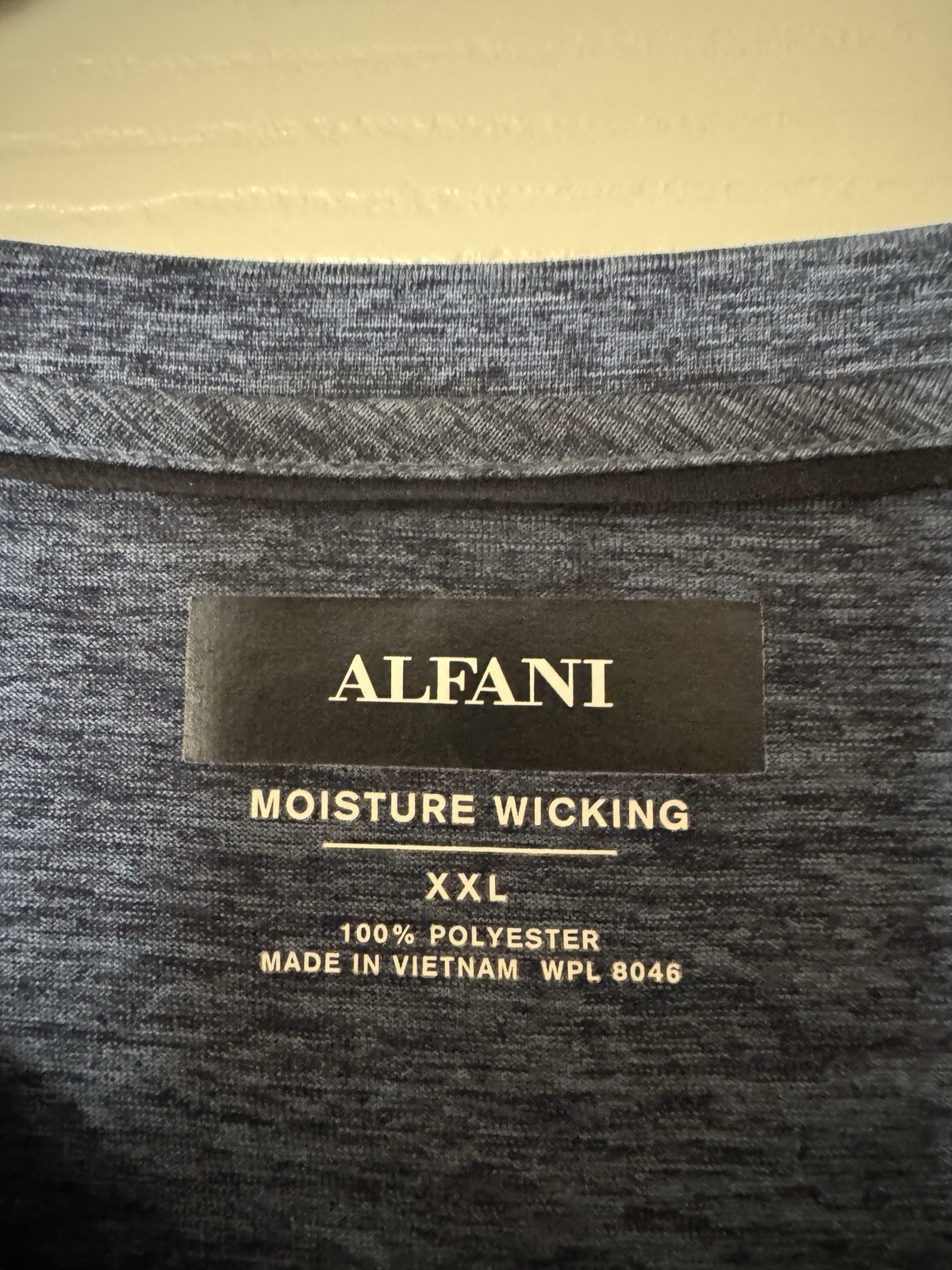 Alfani Mens XXL 2XL T-Shirt Short Sleeve V-Neck Dark Blue Polyester