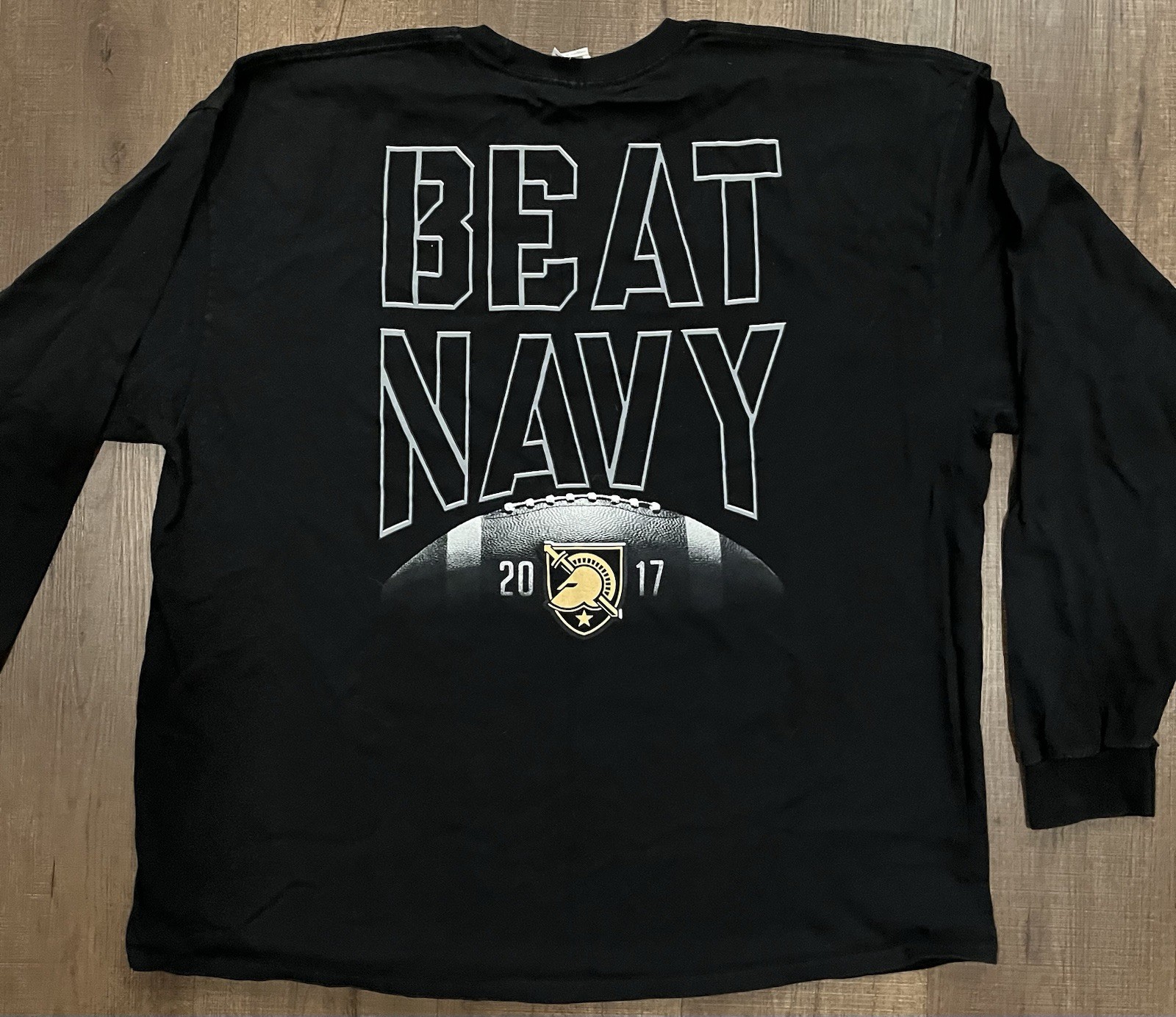 2017 Army vs Navy America’s Game Long Sleeve T Shirt, Gildan Size 2XL