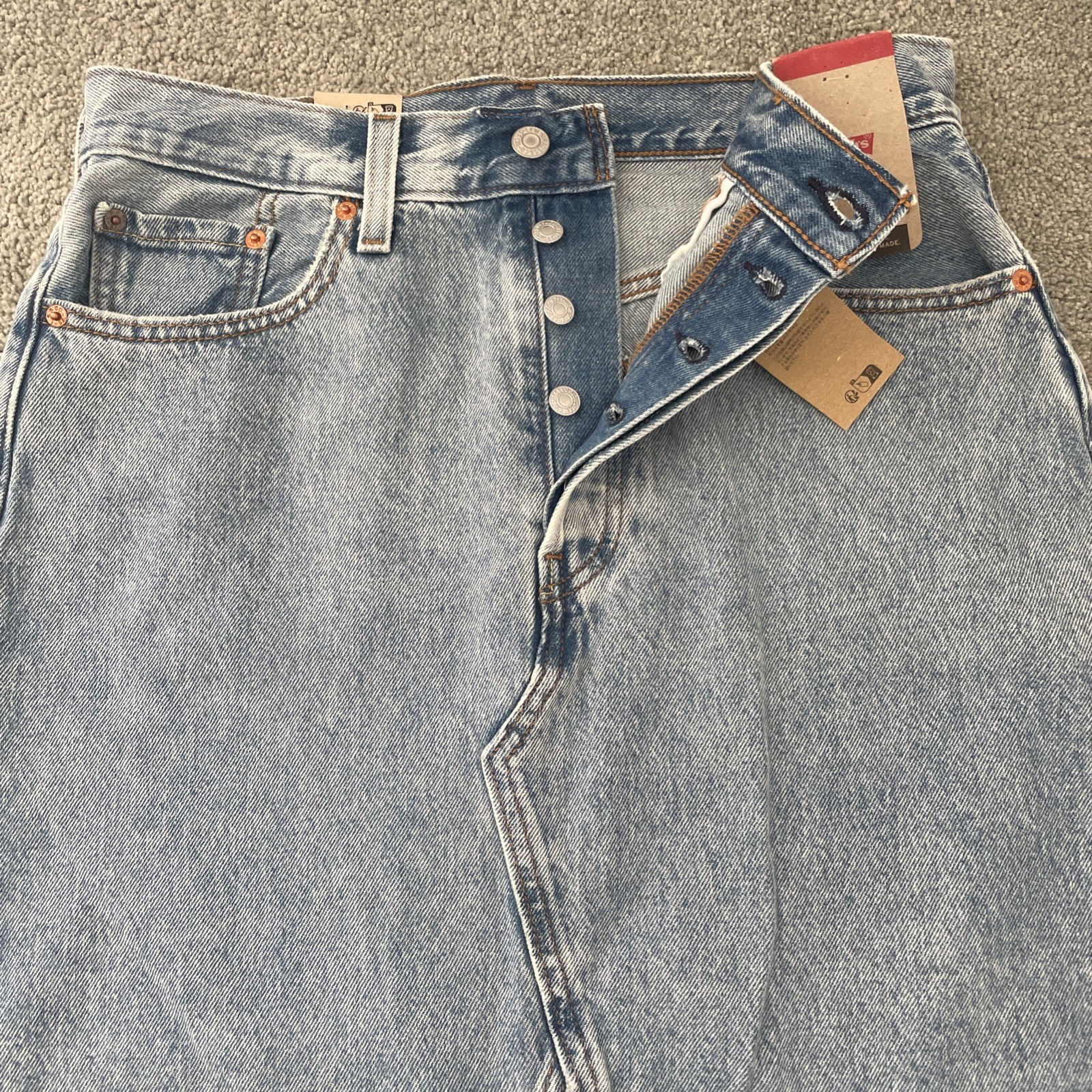 Levi’s Women’s Icon Long Jeans Maxi Slit Skirt Tag Sz. 28 Measured 30 Inch Waist