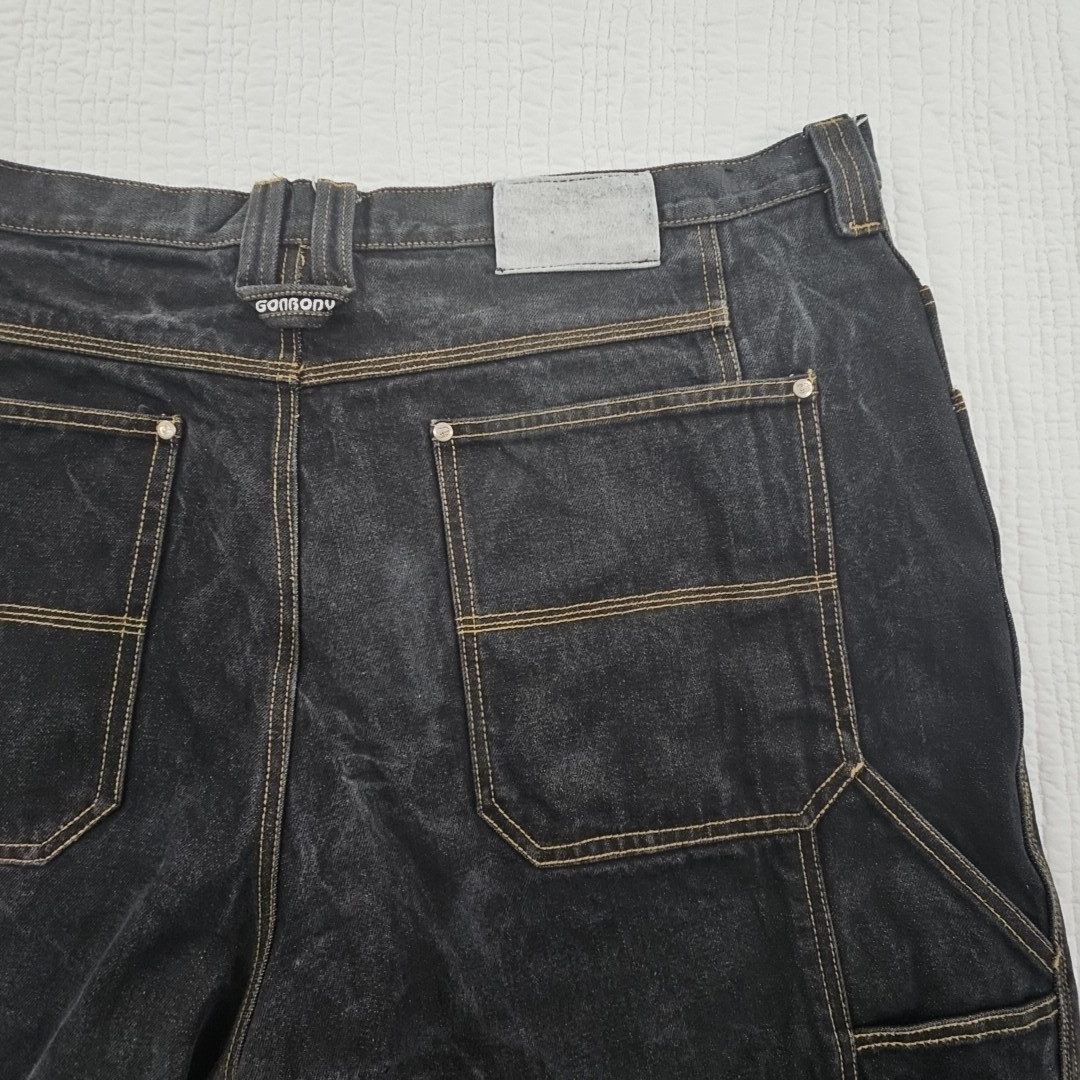 GodBody Denim Carpenter Shorts Men’s 42 Black 13.5″ Inseam EUC Made in Russia