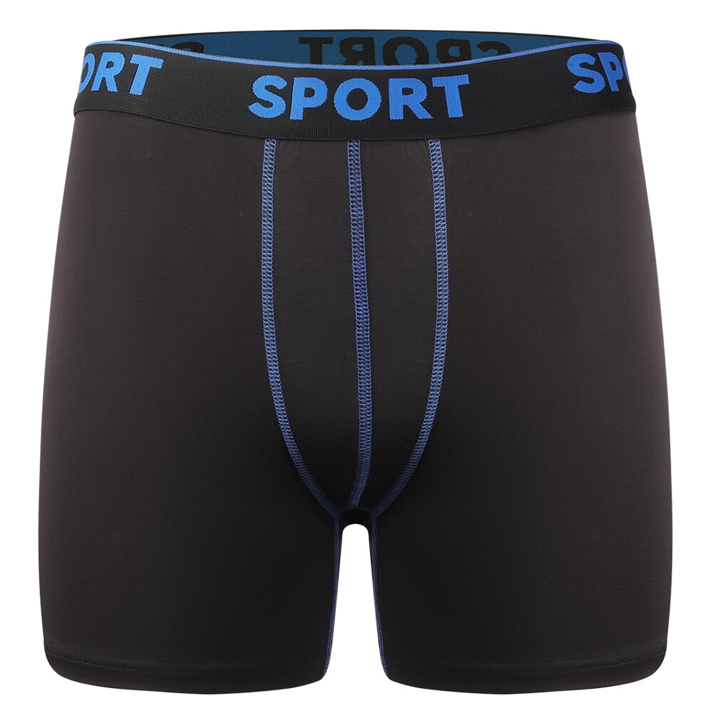 4 Pack Mens Bamboo Underwear Soft Boxer Briefs Anti Chafing Trunks Waistband Fly