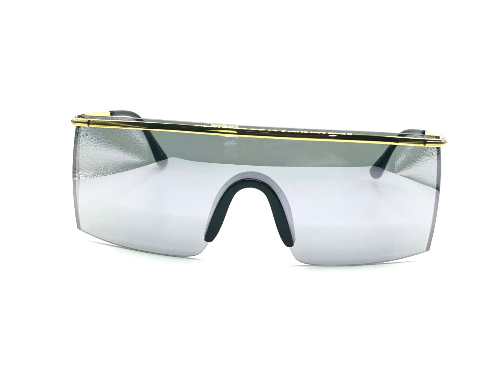 NEW TOM FORD PAVLOS-02 TF980 30C Shiny Gold/Lght Grey Silver Mirror 150 115 02mm